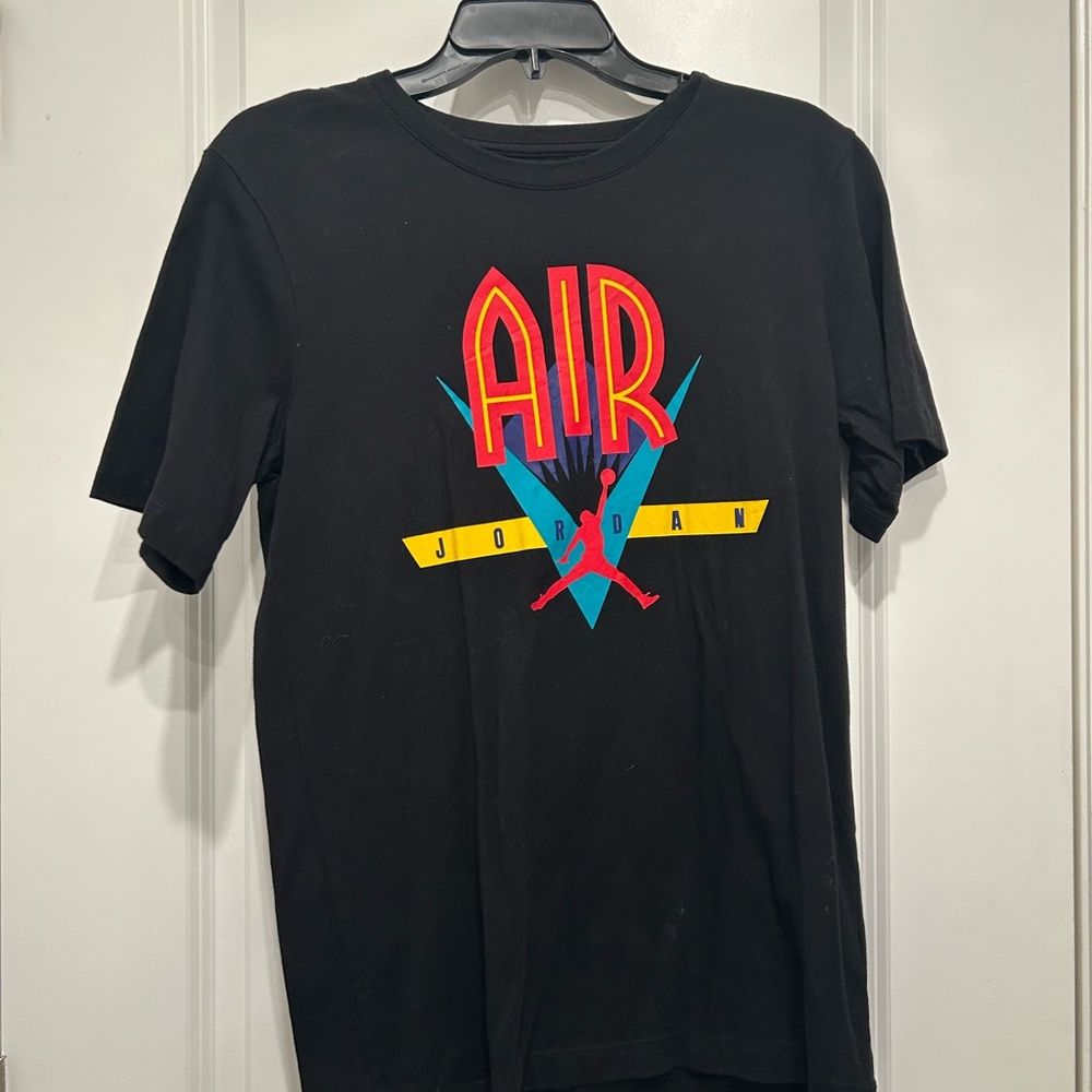 Jordan Black Tee with Red and Yellow Logo
